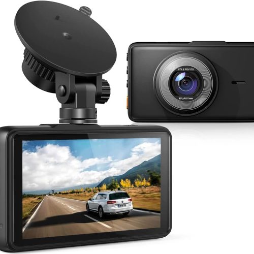 Dash Cam 1080P Full HD, 2 Mounting Options, On-Dashboard Camera Video Recorder Dashcam