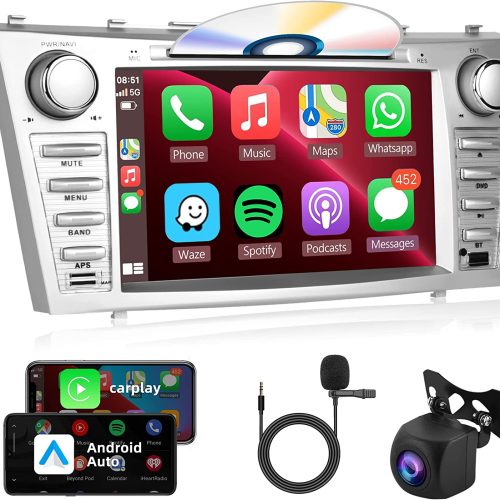 Car Radio for Toyota Camry 2006-2011 with DVD CD, 8 inch Touch Screen Camry CD Player Car Stereo with Bluetooth FM Mirror Link + Backup Camera