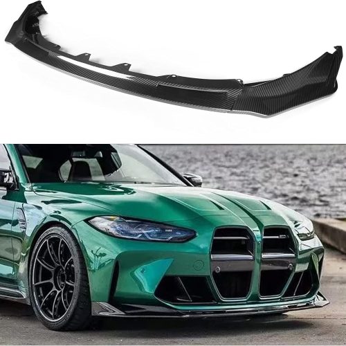 EHBOTA Real Dry Carbon Front Lip Compatible/Replacement for V Style Bumper Front Lip,Fit for BMW M Series M3 G80 M4 G82 G83 V Style 2021-IN 3 Pcs/Set